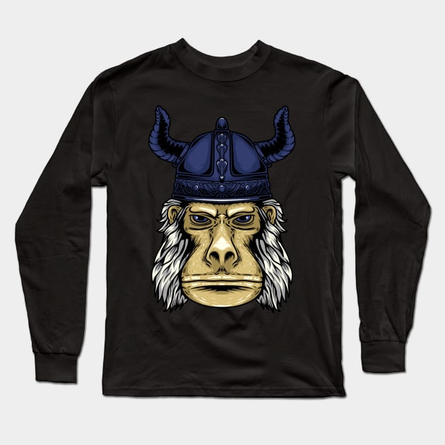 VIKING KING KONG Long Sleeve T-Shirt by three.gu